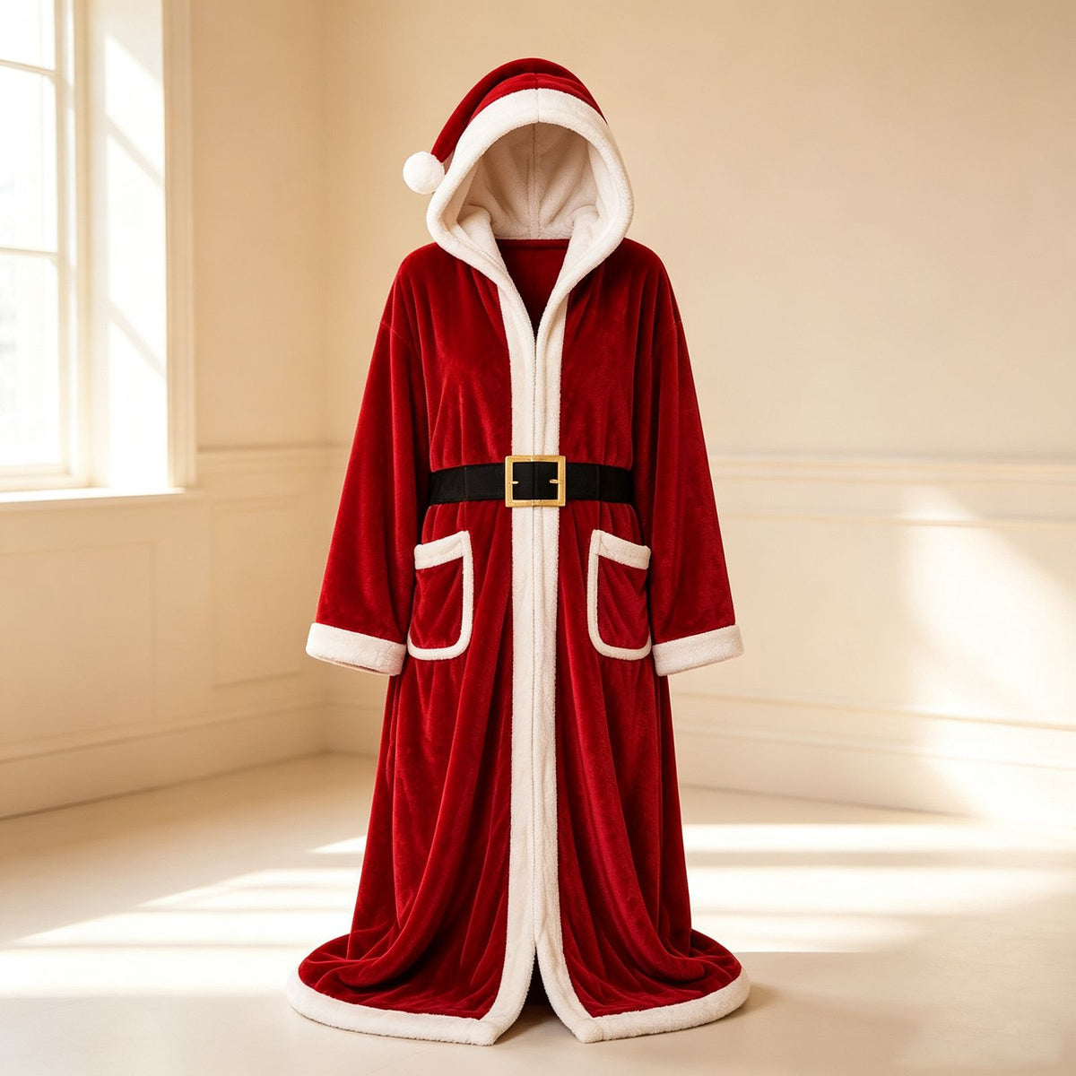 Christmas Velvet Cloak with Hood