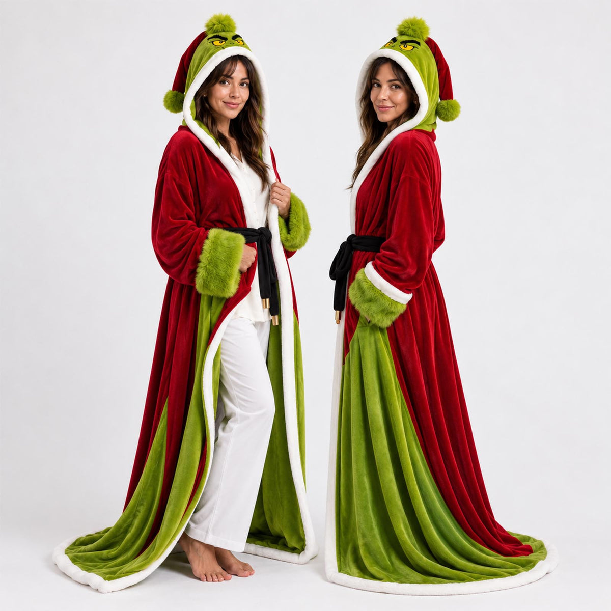 Christmas Velvet Cloak with Hood