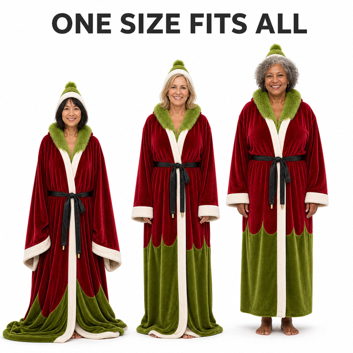 Christmas Velvet Cloak with Hood