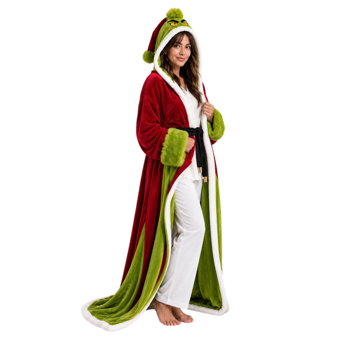 Christmas Velvet Cloak with Hood
