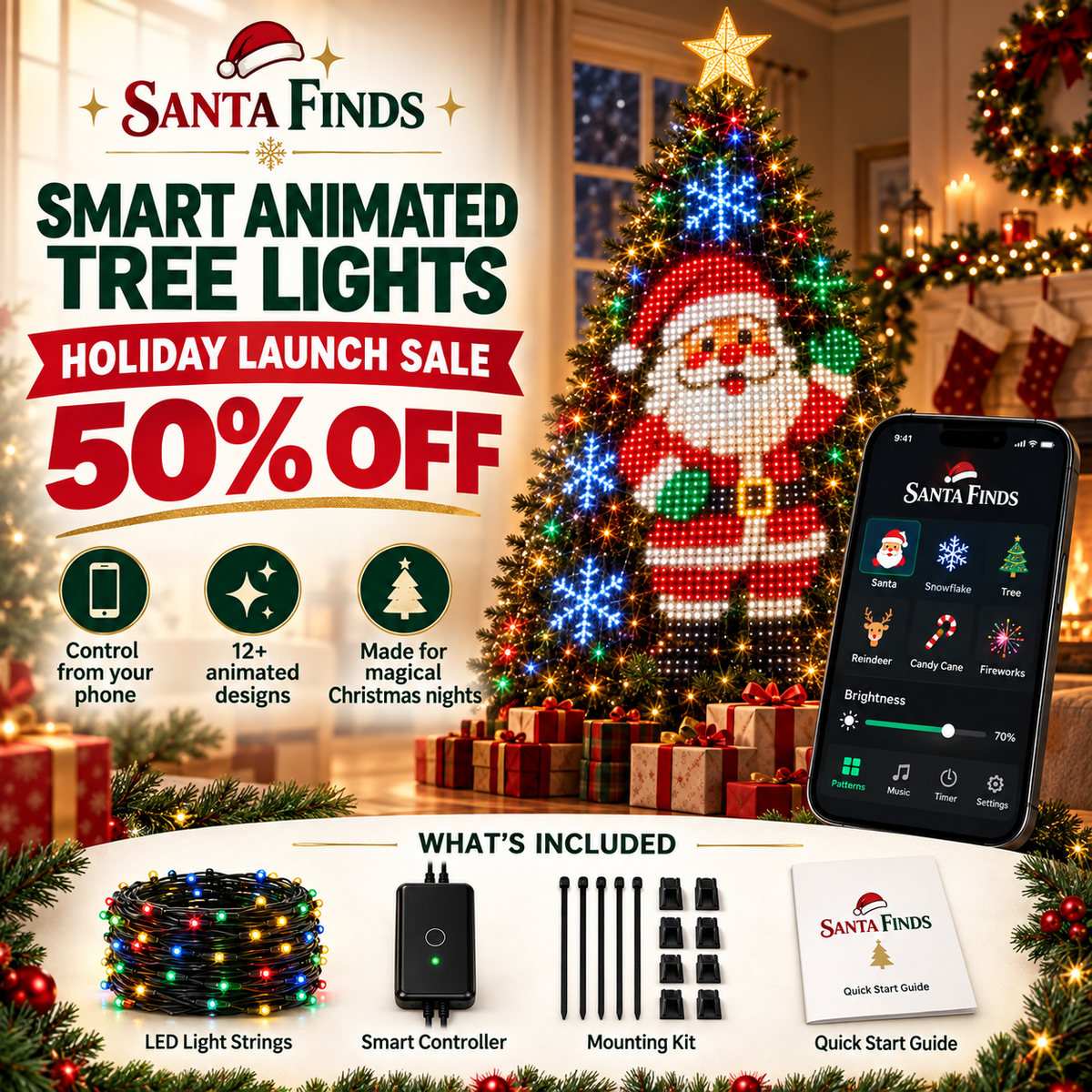 Smart Animated Christmas Tree Lights