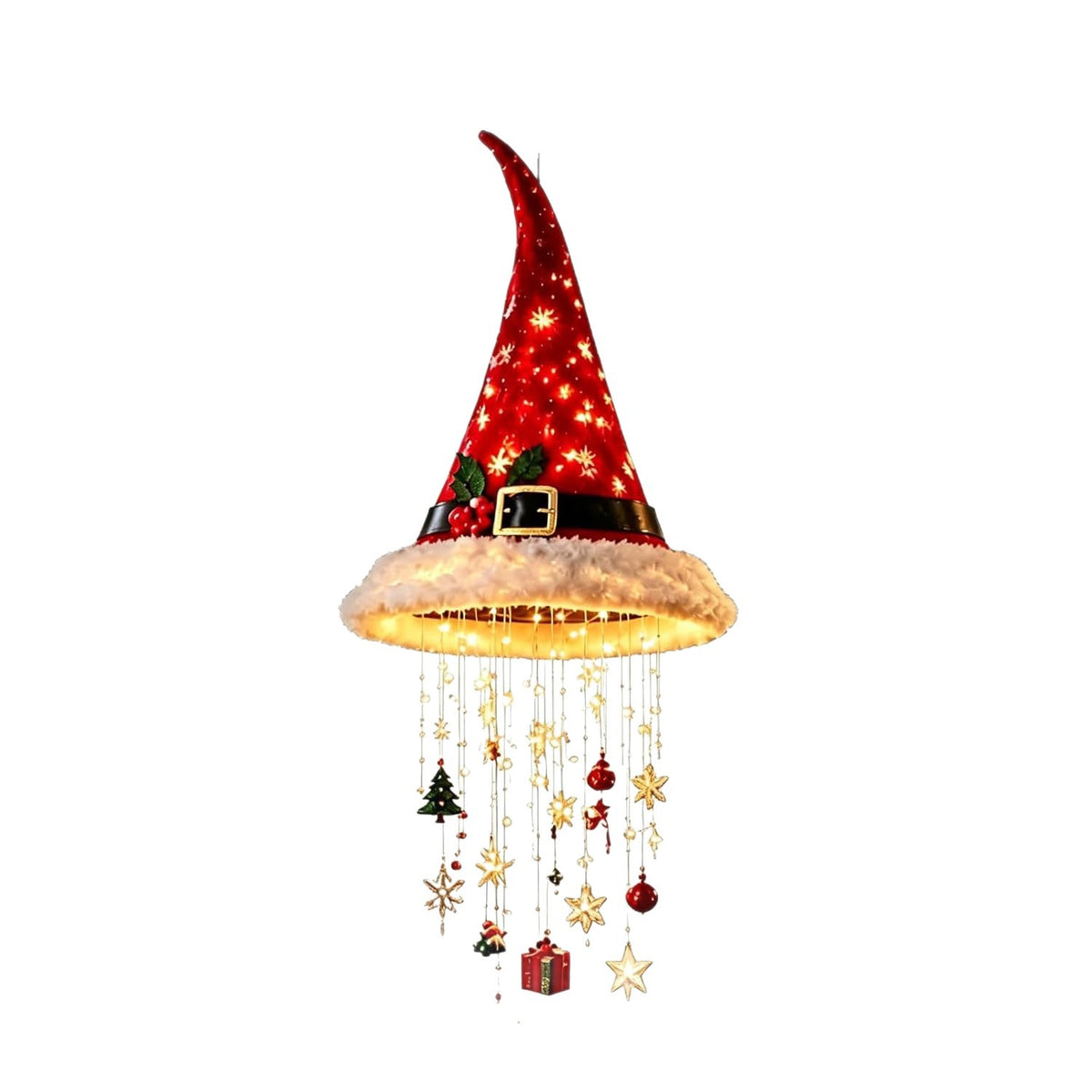 Christmas Hat Hanging Light with Decorations