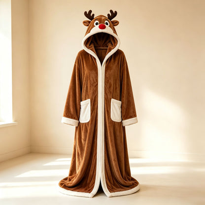 Christmas Velvet Cloak with Hood